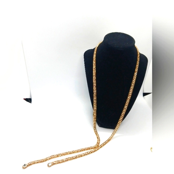 Gorgeous Gold & Rhinestone Chain Lot! 3 pieces Salvaged - Picture 2 of 14